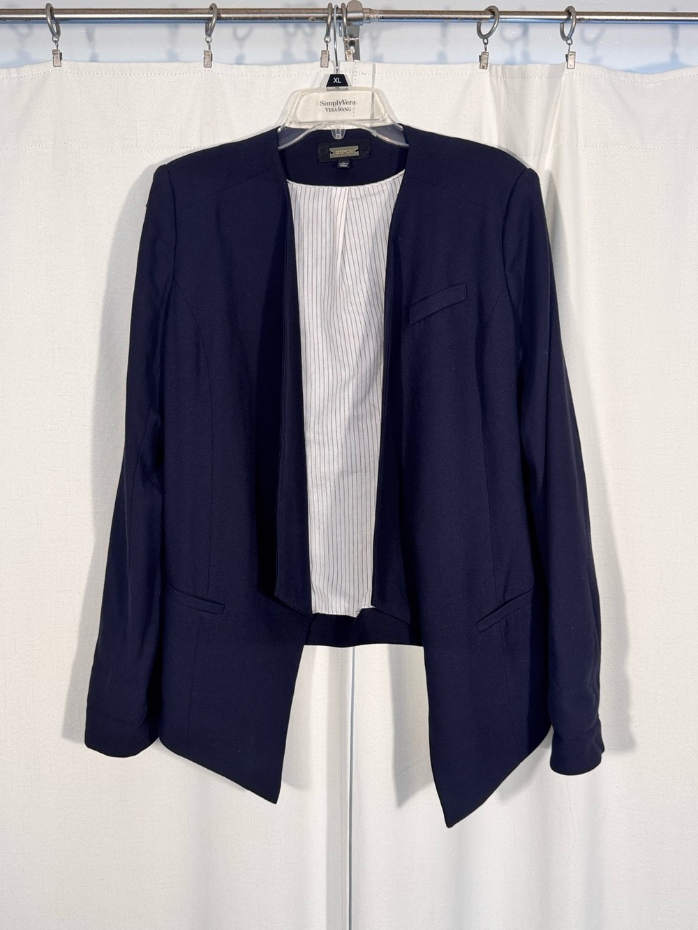 Greylin Navy Blue Open Ftont Blazer